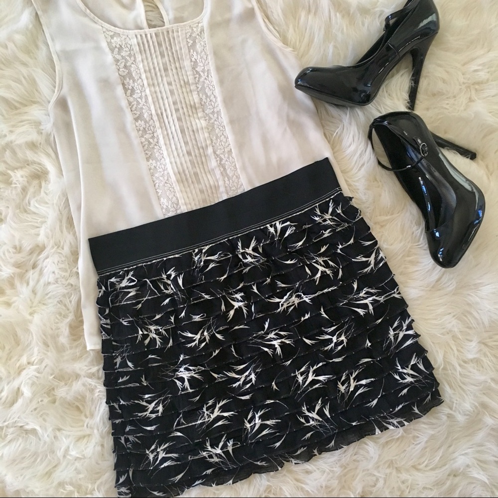 Free People Downtown Ruffle Mini Skirt